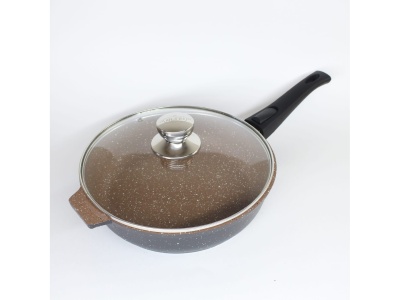 Сковорода  Marble evolution brown 24см АП съемная ручка СК АЛТЕЙ (10шт/уп) - фото в Миди Лтд Изображение товара Сковорода  Marble evolution brown 24см АП съемная ручка СК АЛТЕЙ (10шт/уп) в Миди Лтд