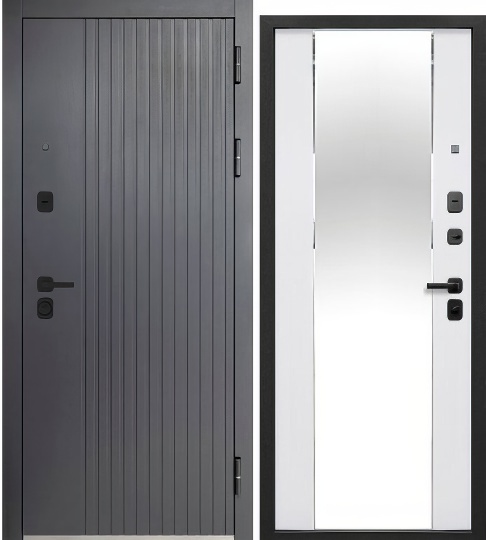 Изображение товара Дверь металлическая 960 левая 9см ТАЙГА 2МДФ Зеркало  в Миди Лтд