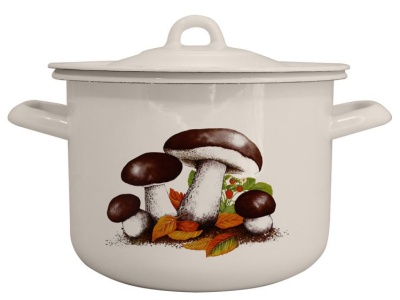 Изображение товара Кастрюля эмаль жемчужная 4,5л Боровики Р-1615Б/4Жм (4шт/уп) Х в Миди Лтд