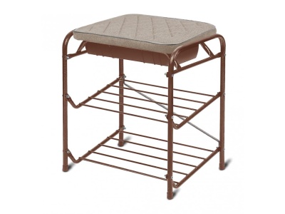 Изображение товара Банкетка для обуви NIKA 2 полки кофейная в Миди Лтд