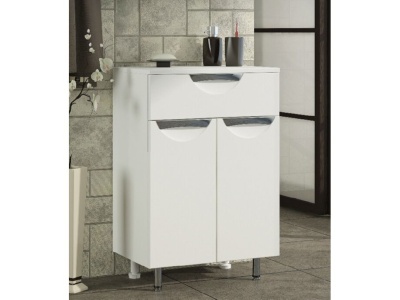 Тумба для ванной "Триполи" 60 белая с умывальником "Уют" 60 - фото в Миди Лтд Изображение товара Тумба для ванной "Триполи" 60 белая с умывальником "Уют" 60 в Миди Лтд