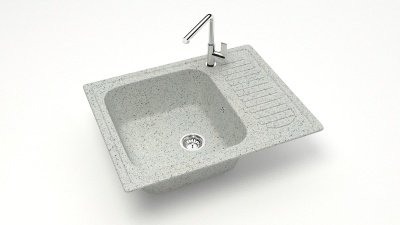 Изображение товара Мойка матовая Карельский Камень Arlin 15/Q10 (635*490мм) светло-серая в Миди Лтд