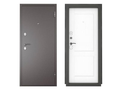 Изображение товара Дверь металлическая 960 левая 75мм ТИТАН-2050 2Ф Арктик букле графит в Миди Лтд