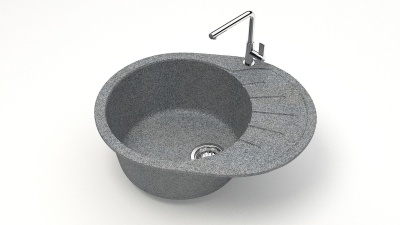 Изображение товара Мойка матовая Карельский Камень Teylor 10/Q8 (575*440мм) темно-серая в Миди Лтд