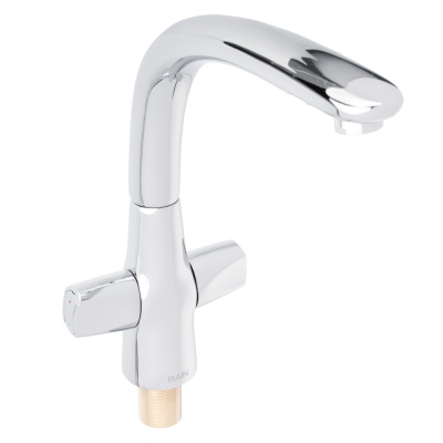 Изображение товара Смеситель для кухни высокий излив гайка латунь кран-буксы 1/2 RAIN Фианит в Миди Лтд