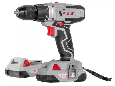 Дрель-шуруповерт аккумуляторная Ставр ДА-18/2 18V 0-400/0-1500об/мин (2аккум) - фото в Миди Лтд Изображение товара Дрель-шуруповерт аккумуляторная Ставр ДА-18/2 18V 0-400/0-1500об/мин (2аккум) в Миди Лтд