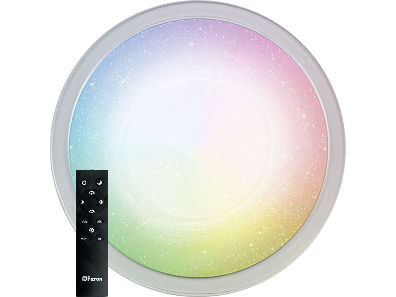 Изображение товара Светильник светодиодный Feron AL5700 RGB с пультом ДУ 70Вт 3000-6500К 5600лм 490*85мм в Миди Лтд