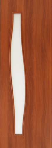 Изображение товара Полотно дверное ПО со стекл Волна ламинированное итальянский орех 700 в Миди Лтд