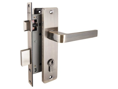 Изображение товара Замок врезной 126/1 AB бронза с ручкой Аллюр (12шт/уп) в Миди Лтд