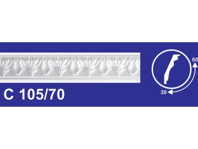 Инжекционный плинтус 30*60*2м  C105/70 (уп-60шт) - фото в Миди Лтд Изображение товара Инжекционный плинтус 30*60*2м  C105/70 (уп-60шт) в Миди Лтд