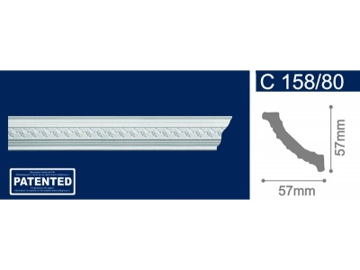 УИнжекционный плинтус 57*57*2м  C158/80 (уп-45шт) - фото в Миди Лтд Изображение товара УИнжекционный плинтус 57*57*2м  C158/80 (уп-45шт) в Миди Лтд