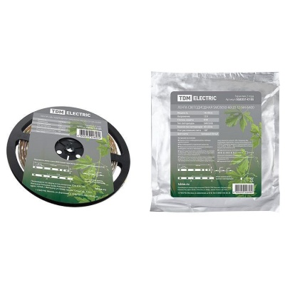 Изображение товара Лента светодиодная SMD5050-60-20-12-144-6000 60LED/м IP20 12B 14,4Вт 6000К 5м TDM в Миди Лтд