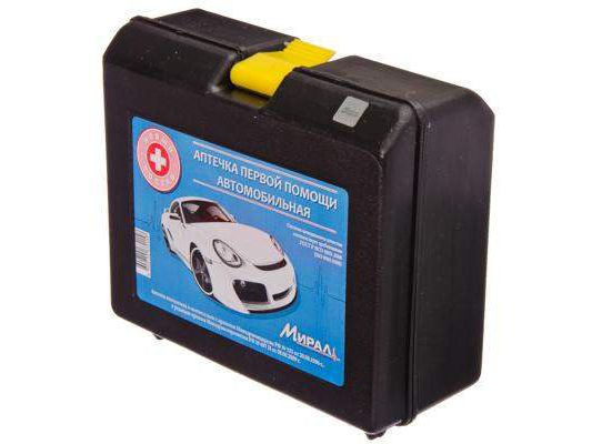 Изображение товара Аптечка автомобильная в футляре 17х15х7см (20шт/кор) в Миди Лтд
