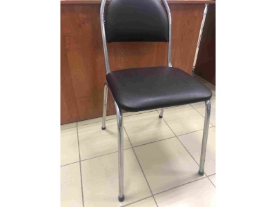 Стул "Форма" Каркас хром, Кожзам коричневый - фото в Миди Лтд Изображение товара Стул "Форма" Каркас хром, Кожзам коричневый в Миди Лтд