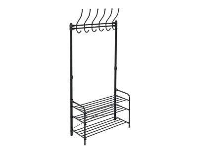 Изображение товара Вешалка напольная в прихожую NIKA 825х335х1750 черная в Миди Лтд