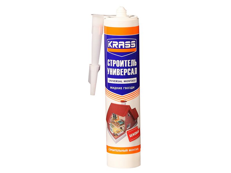 Изображение товара Клей жидкие гвозди KRASS универсальный Строительный монтаж  бежевый 300мл (12шт/уп, 1152шт/пал) в Миди Лтд