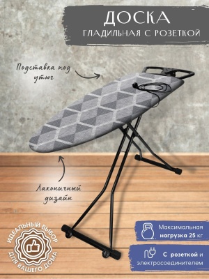 Доска гладильная NIKA SPORT 1220х420 геометрический - фото в Миди Лтд Изображение товара Доска гладильная NIKA SPORT 1220х420 геометрический в Миди Лтд