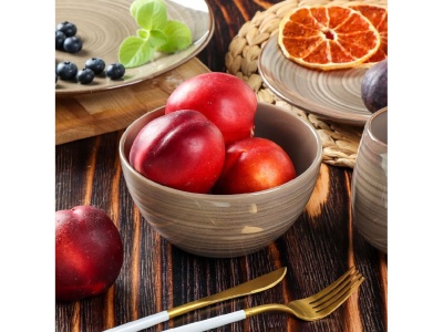 Изображение товара Салатник керамика круглый 15*7см 0,77л Daniks Verde бежевый (6шт/уп) Х в Миди Лтд