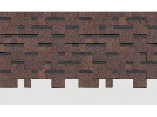Черепица гибкая битумная DOCKE PIE Standart Тетрис 1000*318мм Коричневая (3м2/уп) - фото в Миди Лтд Изображение товара Черепица гибкая битумная DOCKE PIE Standart Тетрис 1000*318мм Коричневая (3м2/уп) в Миди Лтд