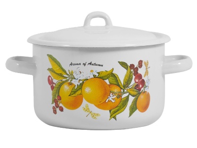 Кастрюля эмаль белая 2,9л Фруктовая фантазия С-16111/4Э (4шт/уп) Х - фото в Миди Лтд Изображение товара Кастрюля эмаль белая 2,9л Фруктовая фантазия С-16111/4Э (4шт/уп) Х в Миди Лтд