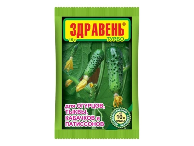 Изображение товара Удобрение Здравень для огурцов 15г (300шт/уп) в Миди Лтд