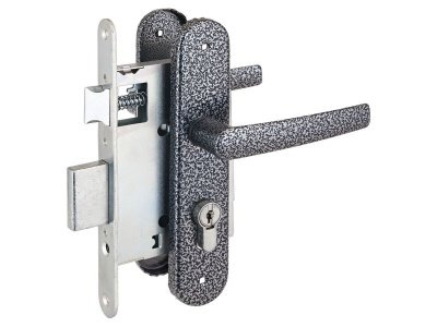 Изображение товара Замок врезной ЗВ4-3.08 серебро шуруп Птимаш (10шт/уп) в Миди Лтд