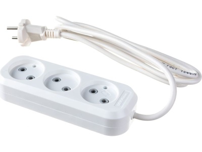 Удлинитель 3 гнезда 2м (45шт/кор) - фото в Миди Лтд Изображение товара Удлинитель 3 гнезда 2м (45шт/кор) в Миди Лтд