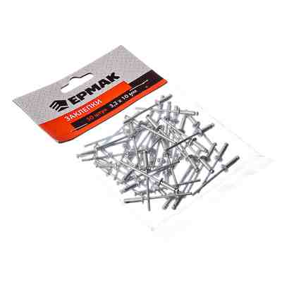 Изображение товара Заклепки ЕРМАК  3,2х10мм 50шт/уп    ХХ в Миди Лтд