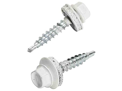 Изображение товара Саморез кровельный мет-дер, белый 4,8*29 RAL 9003 (250шт/уп) в Миди Лтд