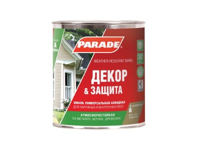 Изображение товара Эмаль алкидная PARADE А1 Декор и Защита база С 0,75кг (10шт/уп, 528шт/пал)  Х в Миди Лтд