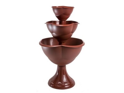 Кашпо 3х ярусное ВОДОПАД терракот (5шт/уп) - фото в Миди Лтд Изображение товара Кашпо 3х ярусное ВОДОПАД терракот (5шт/уп) в Миди Лтд