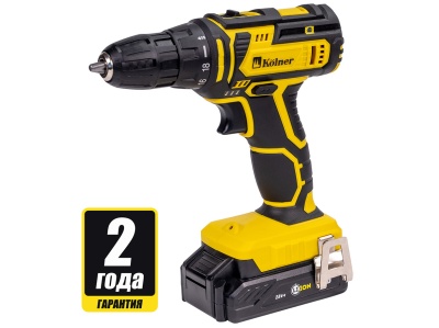 Дрель-шуруповерт аккумуляторная Kolner KCD 16В 0-400/1450 об/мин 28/19Нм 2Ач (1аккум) коробка - фото в Миди Лтд Изображение товара Дрель-шуруповерт аккумуляторная Kolner KCD 16В 0-400/1450 об/мин 28/19Нм 2Ач (1аккум) коробка в Миди Лтд