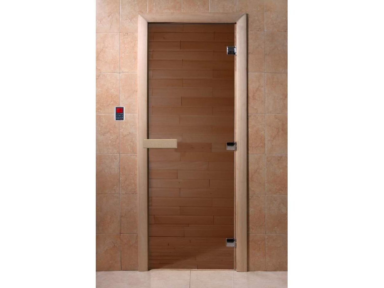 Дверь САУНА "Теплый день" 190*70, 8 мм бронза, коробка хвоя - фото в Миди Лтд Изображение товара Дверь САУНА "Теплый день" 190*70, 8 мм бронза, коробка хвоя в Миди Лтд