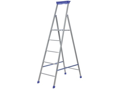 Изображение товара Стремянка металлическая NIKA 5 ступеней высота до рабочей площ 107см 6,2кг в Миди Лтд