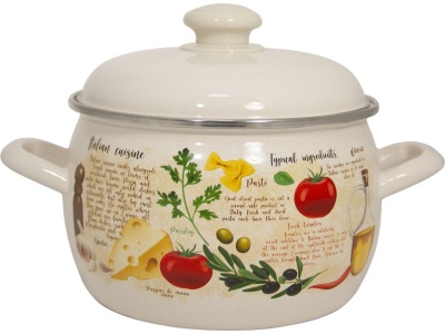 Кастрюля эмаль жемчужная 2,0л Капрезе С-4210АП2/4Жм (8шт/уп) Х - фото в Миди Лтд Изображение товара Кастрюля эмаль жемчужная 2,0л Капрезе С-4210АП2/4Жм (8шт/уп) Х в Миди Лтд