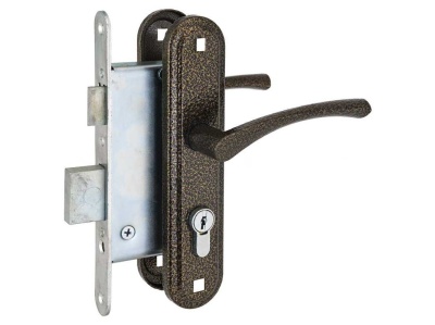 Изображение товара Замок врезной 3B4-3.07C Россия бронза с ручкой Стандарт (20шт/уп) в Миди Лтд