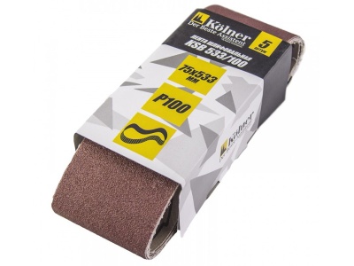 Изображение товара Лента шлифовальная 533*75 мм Р100 Kolner KSB 533/100  (5шт /п) в Миди Лтд