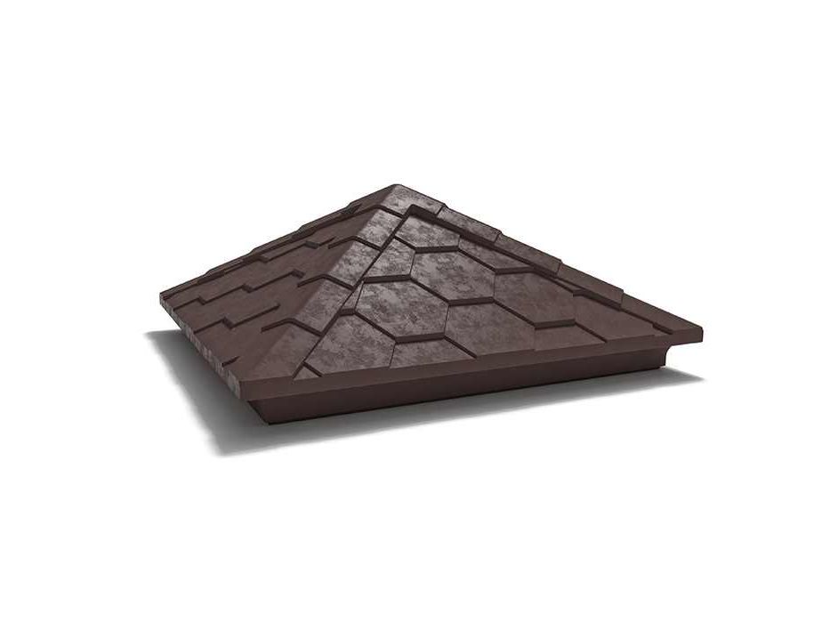 Колпак столба полимерно песчанный ZKING темно-коричневый (390*390*43мм) - фото в Миди Лтд Изображение товара Колпак столба полимерно песчанный ZKING темно-коричневый (390*390*43мм) в Миди Лтд