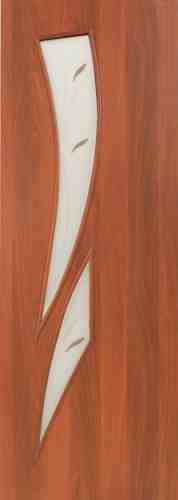 Изображение товара Полотно дверное ПО со стекл фьюзинг Стрелец ламинированное итальянский орех 700 в Миди Лтд