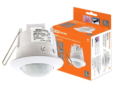 Изображение товара Датчик движения точечный ДДТ-01 1200Bт 10-420с 6м 3+Лк IP20 TDM в Миди Лтд