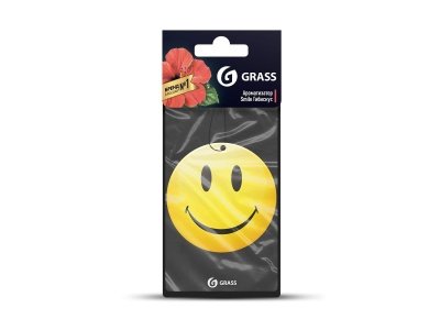 Изображение товара Ароматизатор картонный GRASS Смайл гибискус (50шт/уп) в Миди Лтд