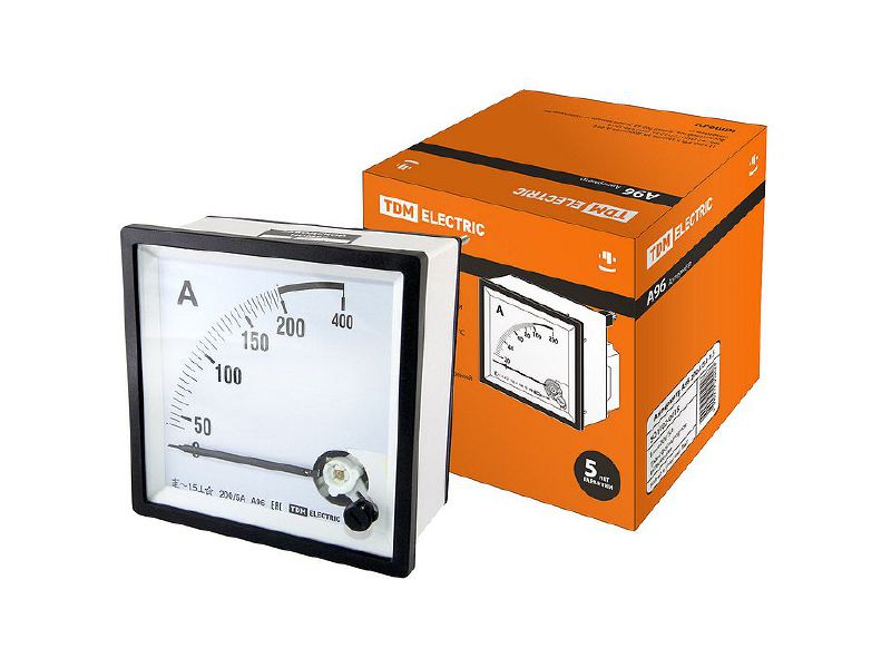 Амперметр А96 200А/5А 1,5 TDM - фото в Миди Лтд Изображение товара Амперметр А96 200А/5А 1,5 TDM в Миди Лтд