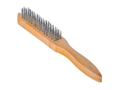 Изображение товара Щетка металлическая ЕРМАК с деревянной ручкой 4-х рядная (120шт/кор) в Миди Лтд