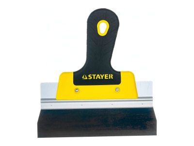 Шпатель фасадный STAYER ProFlat анодированный 200мм двухкомпонентная ручка - фото в Миди Лтд Изображение товара Шпатель фасадный STAYER ProFlat анодированный 200мм двухкомпонентная ручка в Миди Лтд