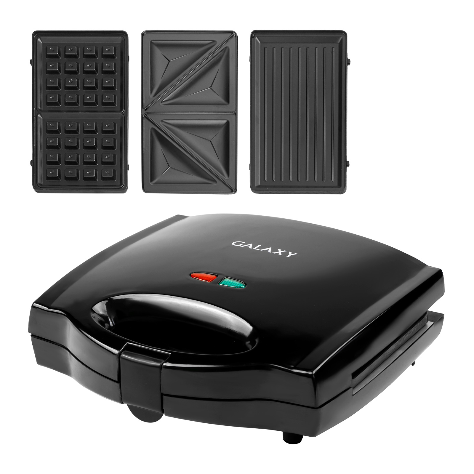 Изображение товара Сэндвич-тостер электрический GALAXY GL 2959 800Вт 3 формы антипригарное покрытие Х в Миди Лтд