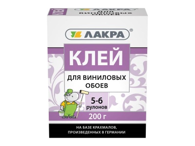 Изображение товара Клей для виниловых обоев Лакра  200г (24шт/уп, 1080шт/пал) в Миди Лтд