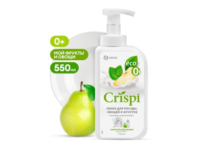Средство для мытья посуды CRISPI пенка с соком груши и базилика 500мл (8шт/уп) - фото в Миди Лтд Изображение товара Средство для мытья посуды CRISPI пенка с соком груши и базилика 500мл (8шт/уп) в Миди Лтд