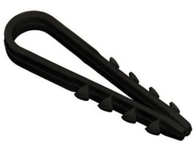 Дюбель-хомут ДХК-18 для круглого кабеля 11х18мм нейлон черный (100шт/уп) TDM - фото в Миди Лтд Изображение товара Дюбель-хомут ДХК-18 для круглого кабеля 11х18мм нейлон черный (100шт/уп) TDM в Миди Лтд