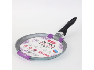 Сковорода блинная Marble evolution silver 24см АП несъемная ручка АЛТЕЙ (12шт/уп) - фото в Миди Лтд Изображение товара Сковорода блинная Marble evolution silver 24см АП несъемная ручка АЛТЕЙ (12шт/уп) в Миди Лтд
