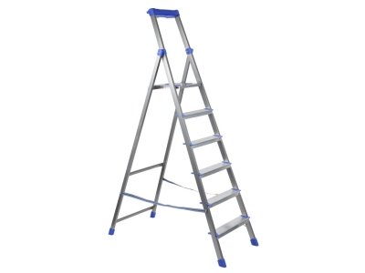 Изображение товара Стремянка комбинированная NIKA 6 широкие ступени высота до верхней площ 128,5см 7кг в Миди Лтд